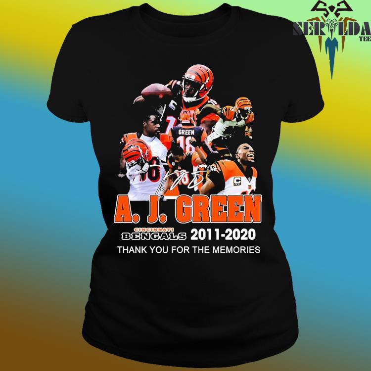 A. J. Green Cincinnati Bengals 2011 – 2020 Thank You For The Memories  Shirt, hoodie, longsleeve tee, sweater