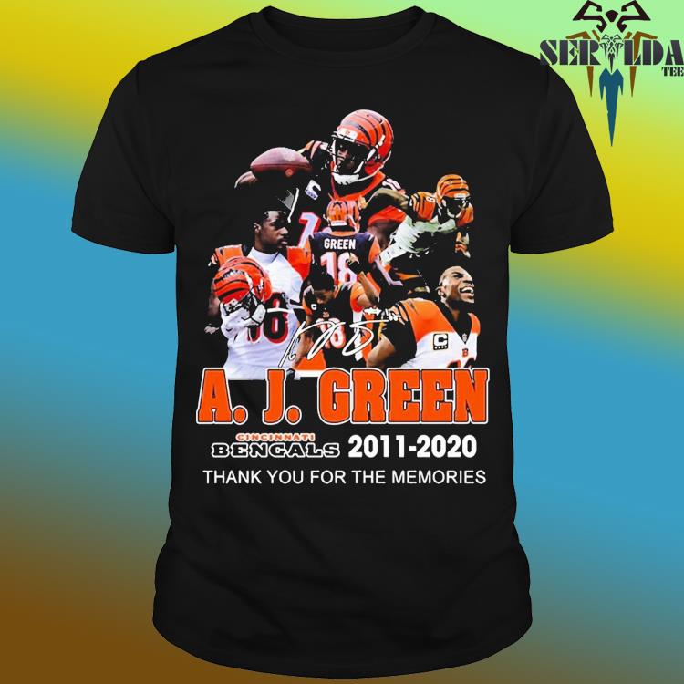 A J Green Cincinnati Bengals 2011 – 2020 Thank You For The Memories  T-Shirt, hoodie, sweater, long sleeve and tank top