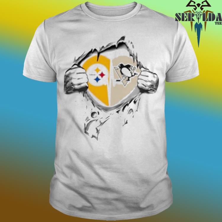 Blood Inside Me Pittsburgh Steelers And Pittsburgh Penguins 2023 T