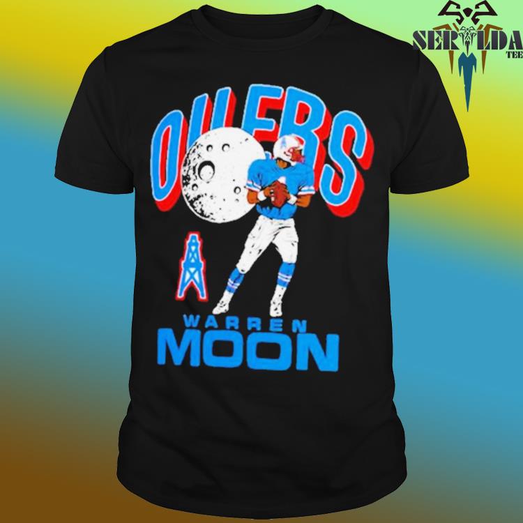 Houston Oilers Warren Moon Homage Retired Player Caricature Tri Blend T  Shirt