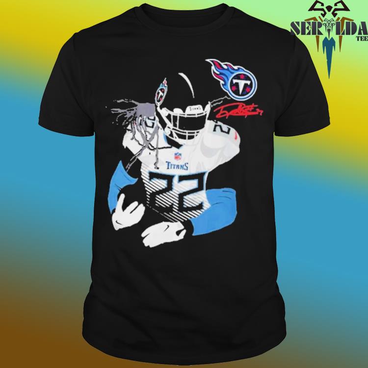 Official licensed gear nfl tennessee titans derrick henry navy player  shirt, hoodie, sweater, long sleeve and tank top