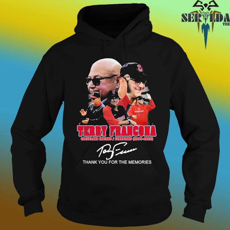 Terry francona Cleveland indians cardinals 2013 2023 all for one one for  all thank you for the memories shirt, hoodie, sweater, long sleeve and tank  top