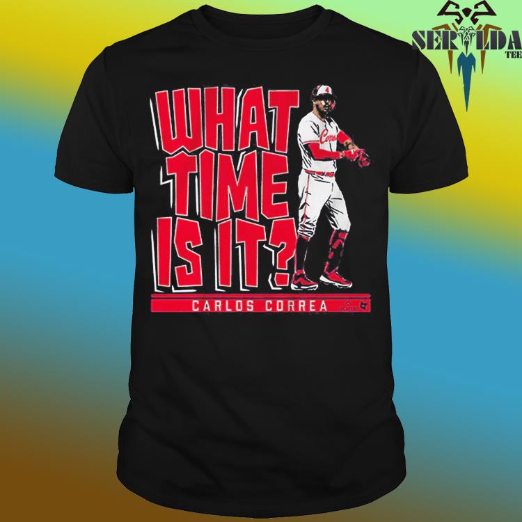 Official Carlos correa what time is it Minnesota T-shirt, hoodie, tank top,  sweater and long sleeve t-shirt