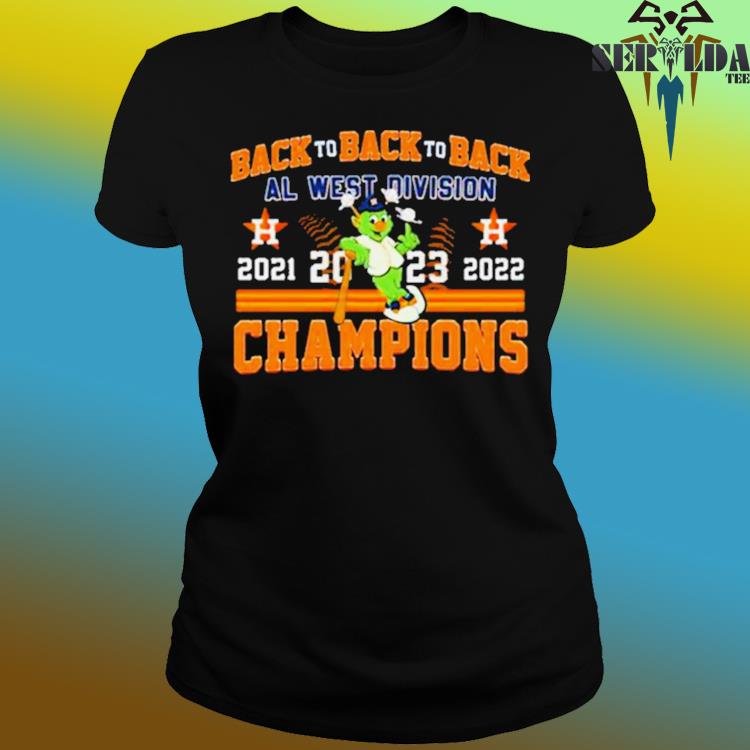 Original Houston Astros Back 2 Back 2 Back Al West Division 2021 2022 2023  Champions T-shirt,Sweater, Hoodie, And Long Sleeved, Ladies, Tank Top