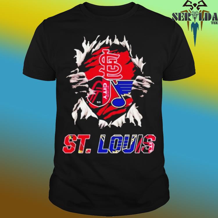 St Louis Cardinals St Louis City SC St Louis Blues T Shirt