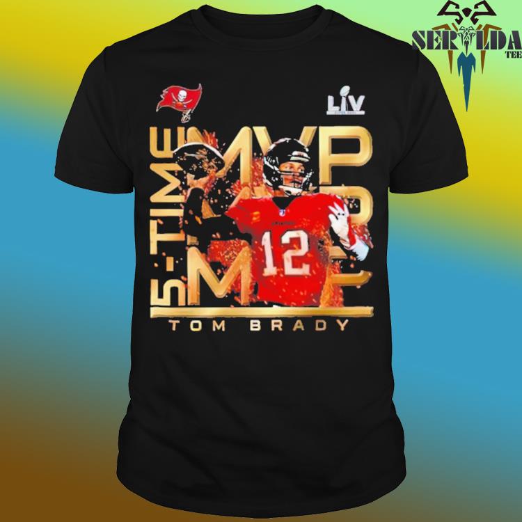 Tom Brady Tampa Bay Buccaneers Mvp 5 Times Super Bowl Lv Shirt