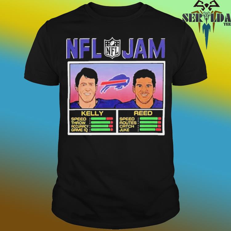 Nfl Jam Buffalo Bills Andre Reed Jim Kelly T-shirt - Bluecat