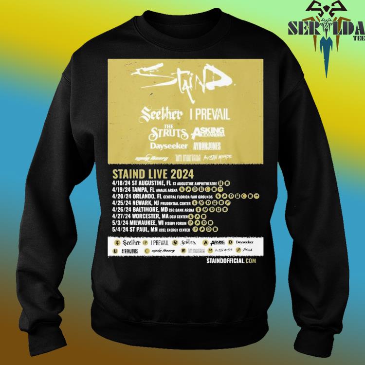 Official Staind spring 2024 u.s. tour 2024 shirt, hoodie, sweater, long