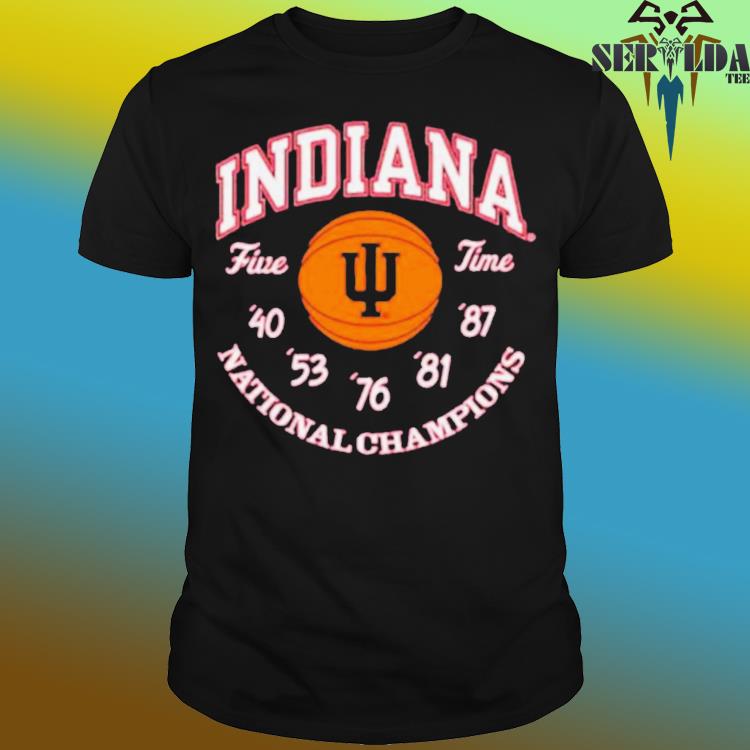 Official Indiana hoosiers cardinal five time national champions shirt